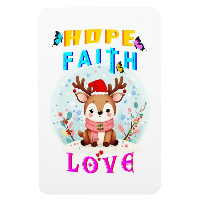 Hope Faith Love Magnet (Vertical)