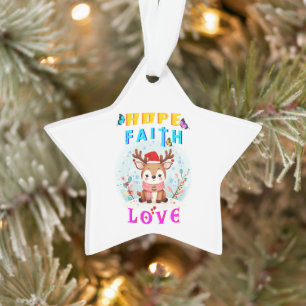 Hope Faith Love Ornament