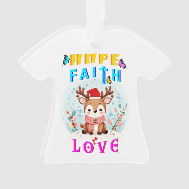 Hope Faith Love Ornament (Front)