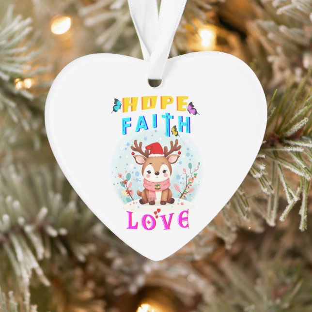 Hope Faith Love Ornament (Tree)