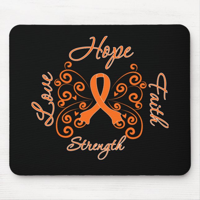 Hope Faith Love Strength Leukaemia Mouse Mat (Front)