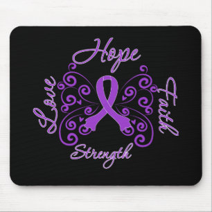Hope Faith Love Strength Lupus Mouse Mat