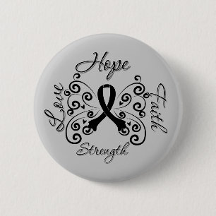 Hope Faith Love Strength Melanoma 6 Cm Round Badge