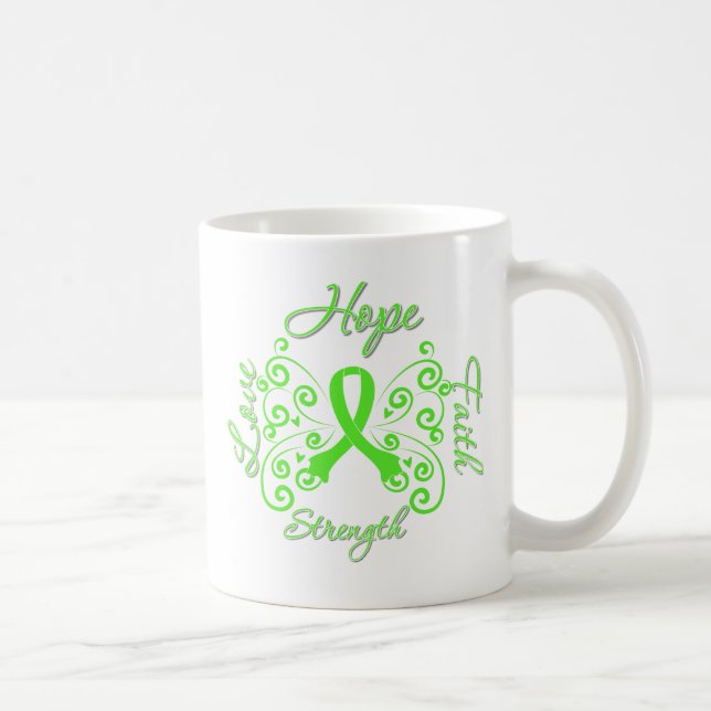Hope Faith Love Strength Non-Hodgkin's Lymphoma Coffee Mug (Right)