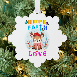 Hope Faith Love Tree Decoration Card