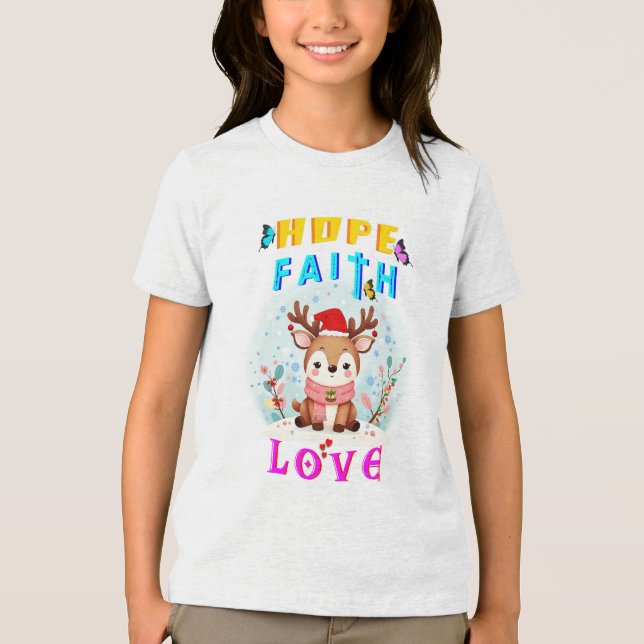 Hope Faith Love Tri-Blend Shirt (Front)