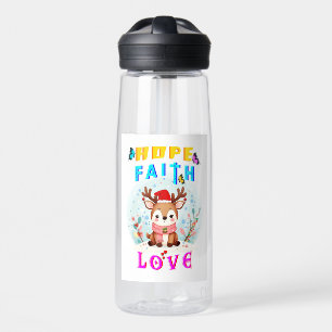Hope Faith Love Water Bottle
