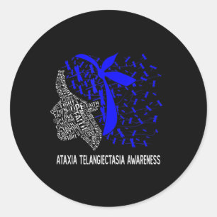 Hope Fight Ataxia Telangiectasia Awareness T-Shirt Classic Round Sticker