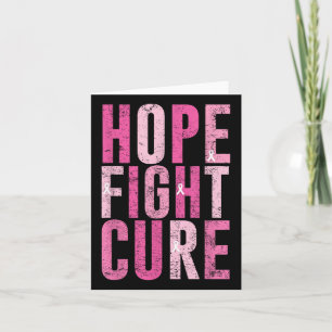 Hope Fight Cure Breast Cancer Awareness Design T-s Card