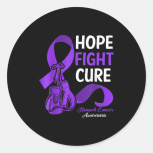 Hope Fight Cure Periwinkle Ribbon Stomach Cancer A Classic Round Sticker