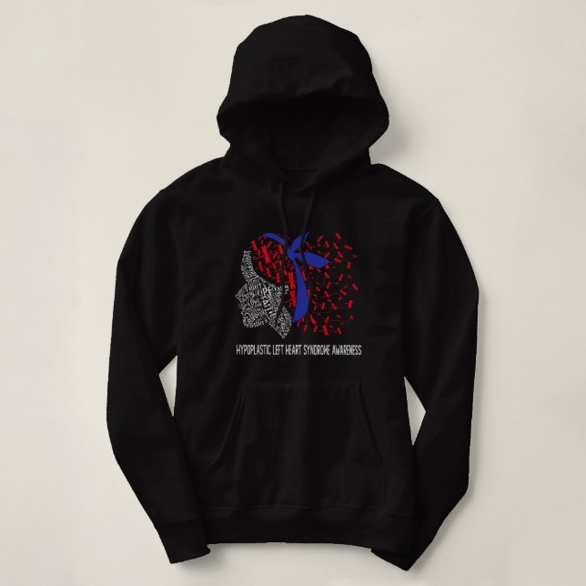 Hope Fight Hypoplastic Left Heart Syndrome HLHS Aw Hoodie (Design Front)