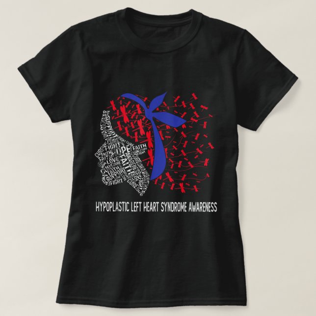 Hope Fight Hypoplastic Left Heart Syndrome HLHS Aw T-Shirt (Design Front)