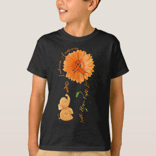 Hope Fight Love Elephant Sunflower Leukaemia Aware T-Shirt