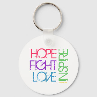 Hope, Fight, Love, Inspire Key Ring