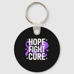 Hope fight lupus awareness month purple ribbon key ring
