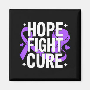 Hope fight lupus awareness month purple ribbon magnet