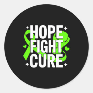 Hope fight lyme disease awareness lime green classic round sticker