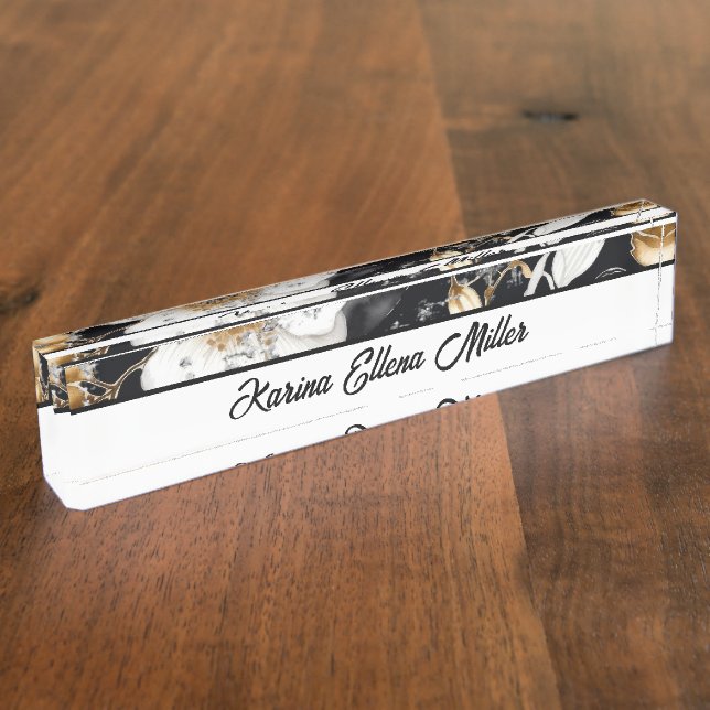 Hope Floral Desk Nameplate 2 1004NP2 (Side)