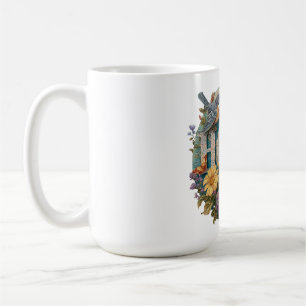 Hope Floral Typography with Birds and Botanical Coffee Mug