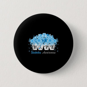 Hope Flowers Bottles Type 1 Diabetes Awareness Day 6 Cm Round Badge