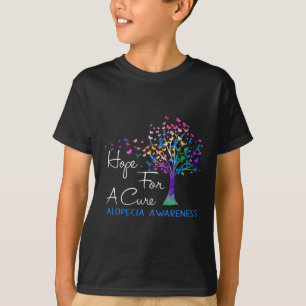 Hope For A Cure Alopecia Awareness Tree Ribbon T-Shirt