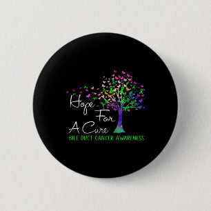 Hope For A Cure Bile Duct Cancer Awareness Tree Ri 6 Cm Round Badge