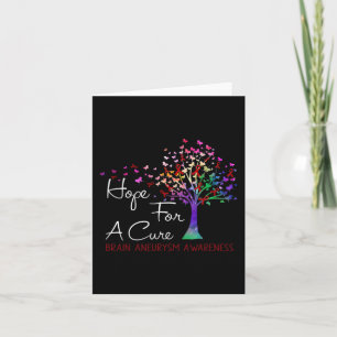 Hope For A Cure Brain Aneurysm Awareness Tree Ribb Card