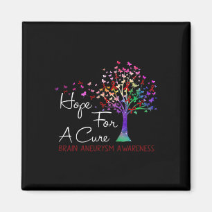 Hope For A Cure Brain Aneurysm Awareness Tree Ribb Magnet