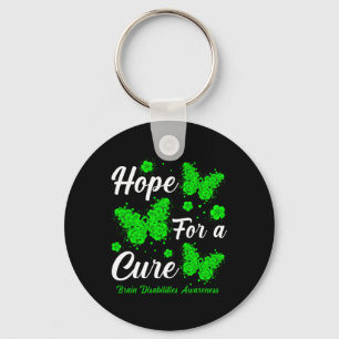 Hope For A Cure Brain Disabilities Awareness Butte Key Ring