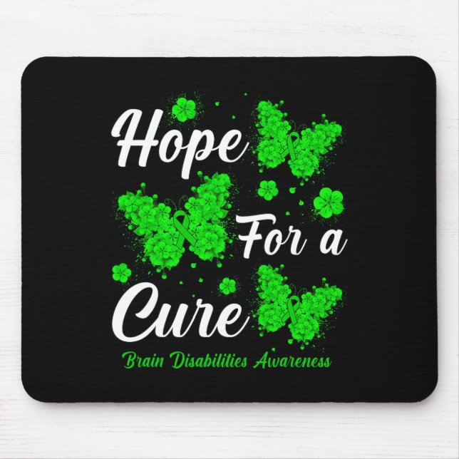 Hope For A Cure Brain Disabilities Awareness Butte Mouse Mat (Front)