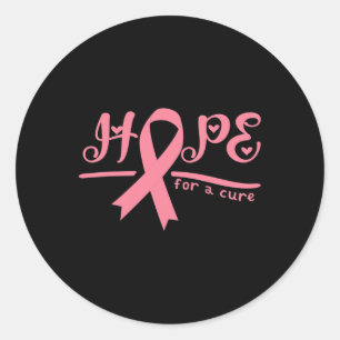 Hope For A Cure Breast Cancer Awareness Classic Round Sticker