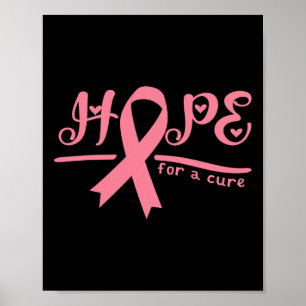 Hope For A Cure Breast Cancer Awareness Poster
