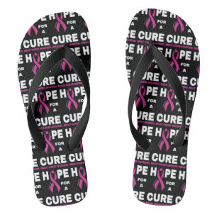 Hope for a Cure...Breast Cancer Flip Flops