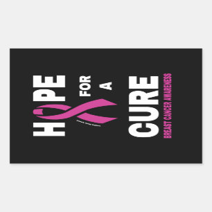Hope for a Cure...Breast Cancer Rectangular Sticker