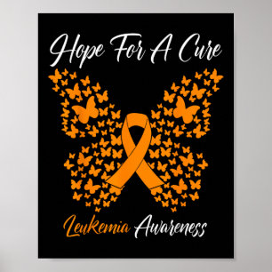 Hope For A Cure Butterfly Leukaemia Blood Cancer A Poster