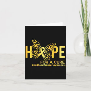 Hope For A Cure Childhood Cancer Awareness Butterf Card