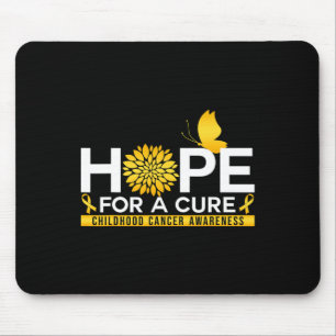 Hope For A Cure Childhood Cancer Awareness Butterf Mouse Mat