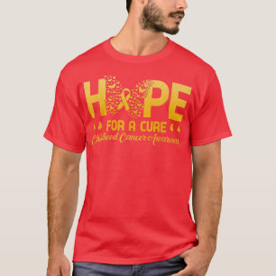 Hope For A Cure Childhood Cancer Awareness Butterf T-Shirt