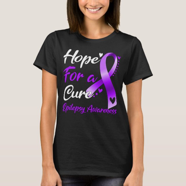 Hope For A Cure Epilepsy Awareness T-Shirt (Front)