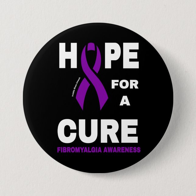 Hope for a Cure...Fibro 7.5 Cm Round Badge (Front)