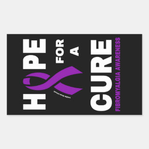 Hope for a Cure...Fibro Rectangular Sticker