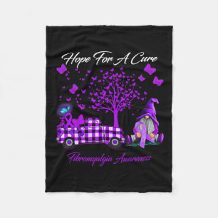 Hope For A Cure Fibromyalgia Awareness Gifts Fleece Blanket