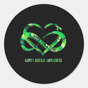 Hope For A Cure Kidney Disease Awareness Classic Round Sticker