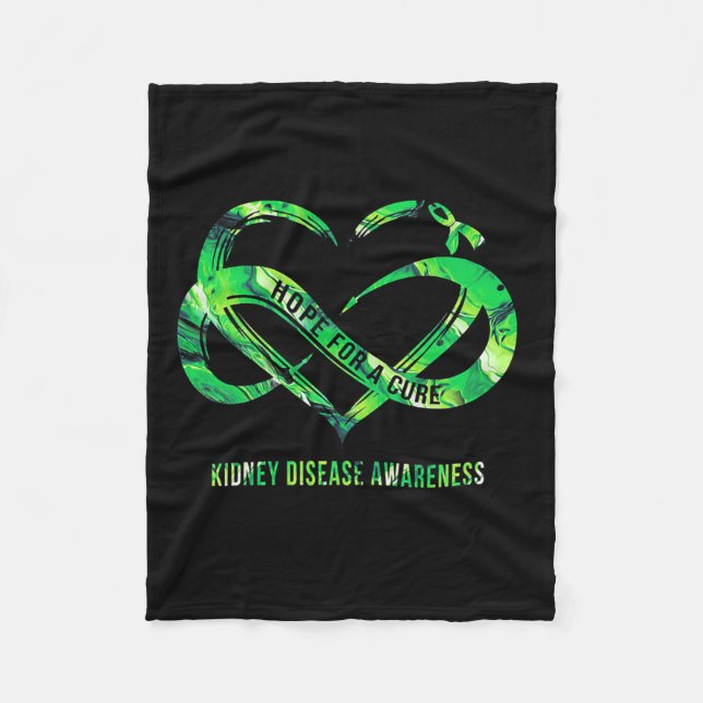 Hope For A Cure Kidney Disease Awareness  Fleece Blanket (Front)
