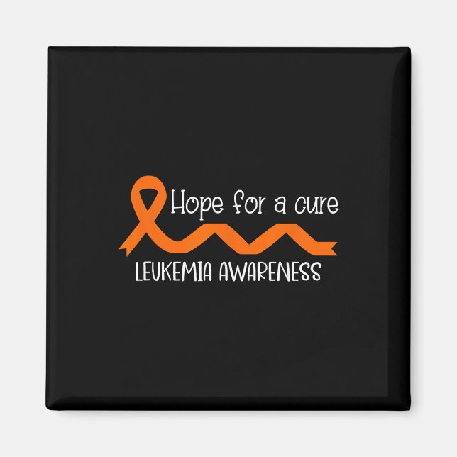 Hope For A Cure - Leukaemia Awareness Month Orange Magnet (Front)