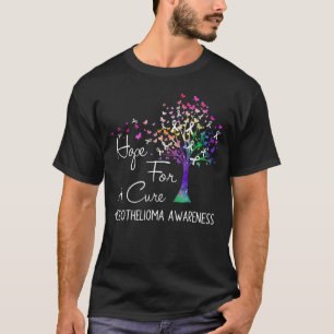 Hope For A Cure Mesothelioma Awareness Tree Ribbon T-Shirt