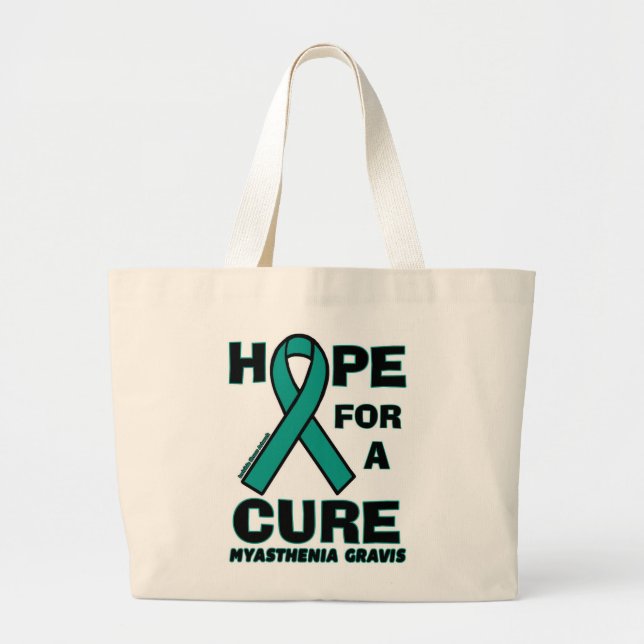 Hope For A Cure...Myasthenia Gravis Large Tote Bag (Front)