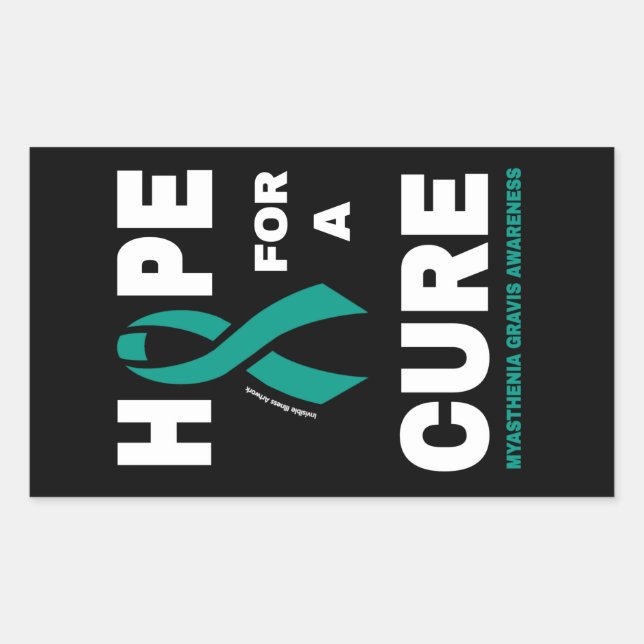 Hope For A Cure...Myasthenia Gravis Rectangular Sticker (Front)