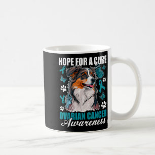 Hope For A Cure Ovarian Cancer Awareness Month Dog Coffee Mug