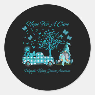 Hope For A Cure Polycystic Kidney Disease Awarenes Classic Round Sticker